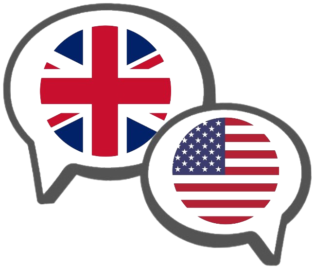 Drapeaux de l'angleterre et des états-unis à l'intérieur de la bulle - Cours d’anglais à hyères, toulon, France.